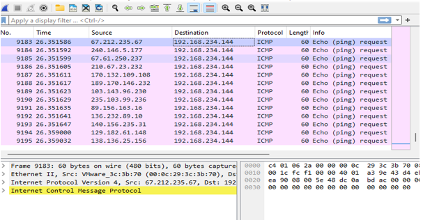 DDOS attack detection and mitigation